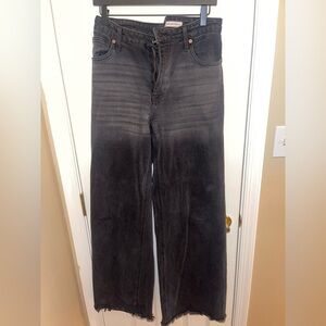 BCBG Generation black hi rise wide leg jeans